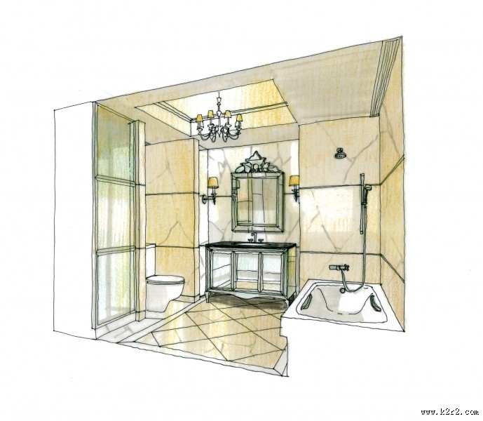 大连新世界大廈手绘设计图片大全