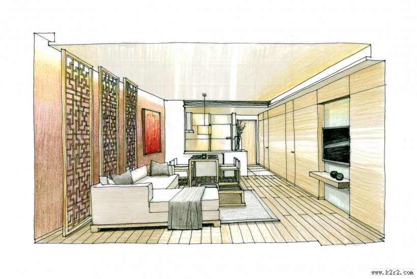 大连新世界大廈手绘设计图片大全