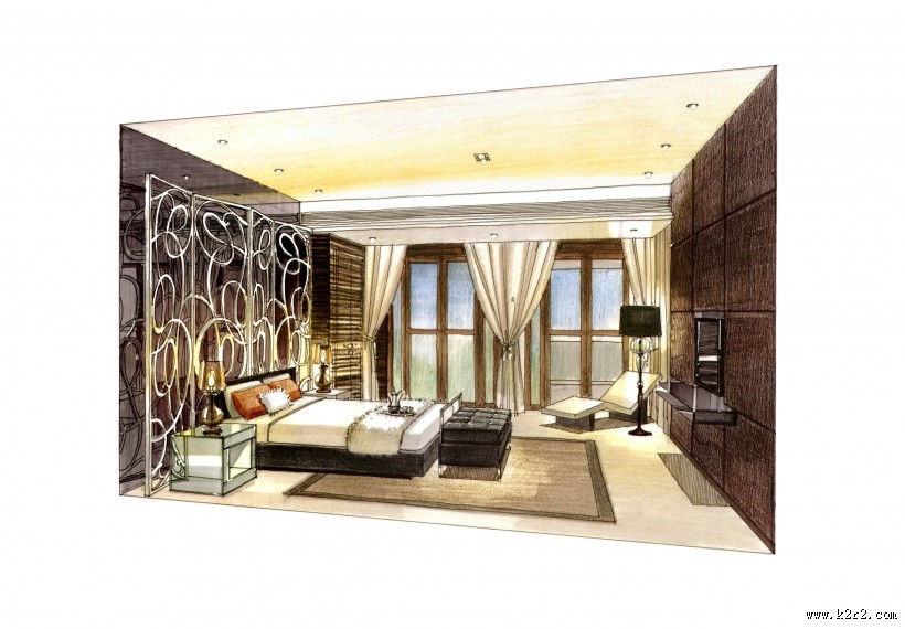 中山華發庄園二期室内手绘图片