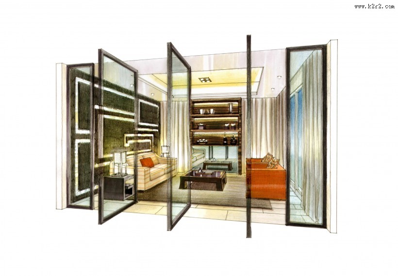 中山華發庄園二期室内手绘图片