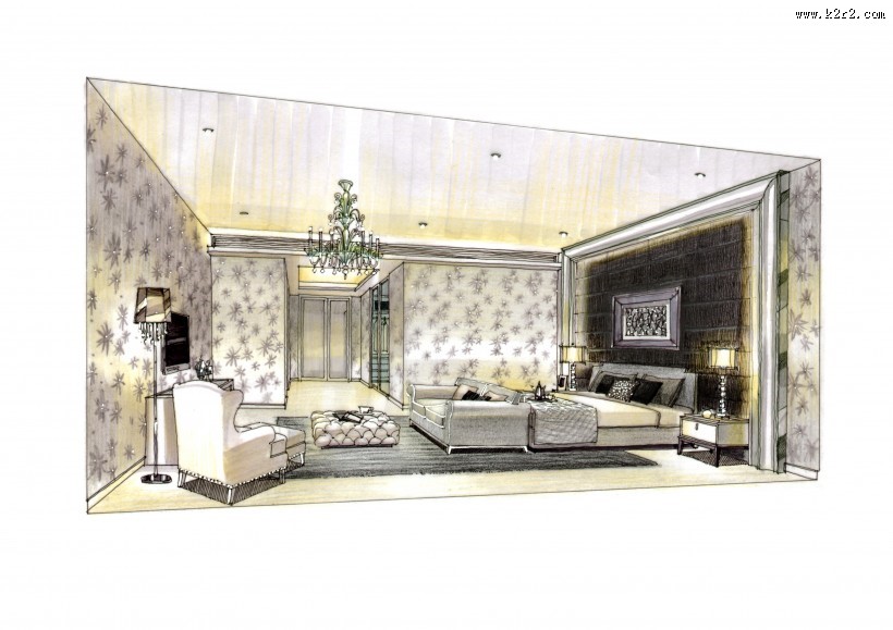 成都河畔新世界大深化透视手绘图片