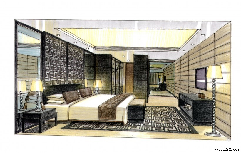 中海花城湾室内设计手绘图片