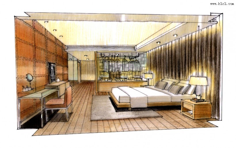 深圳中信红树湾样板房手绘稿图片