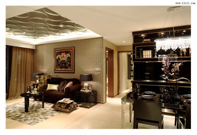 奢华风客厅样板图片