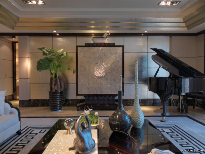 大连星海湾壹号样板房客厅图片