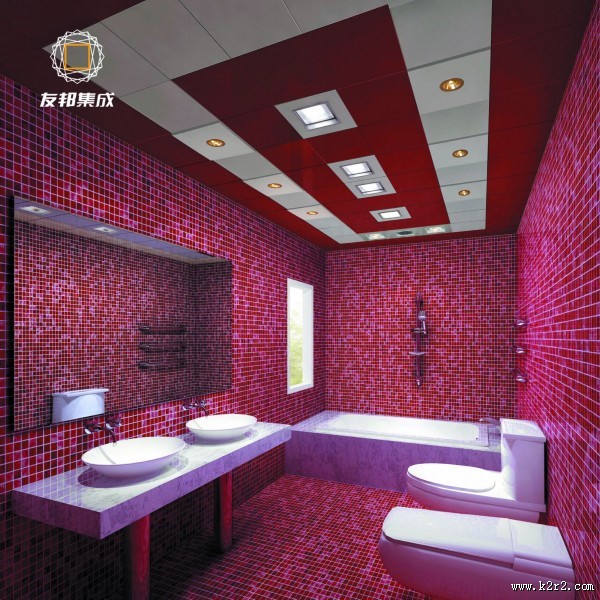 热情红色系卫生间设计图片