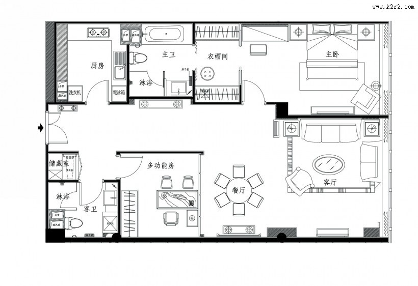 混搭风格样板房设计图片