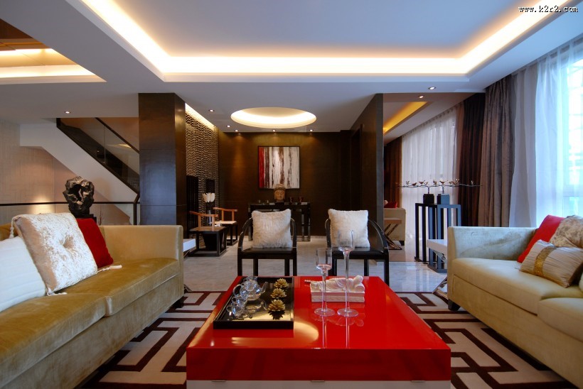 别墅中式室内设计-戴勇作品图片大全