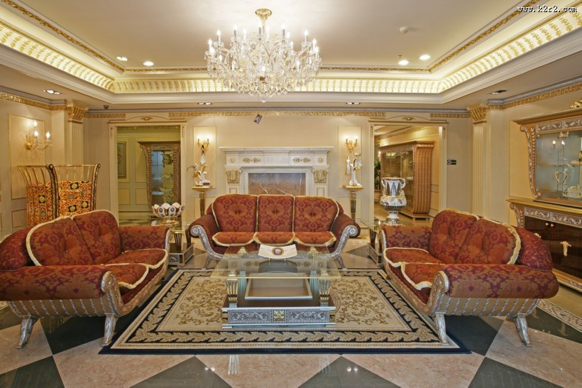 梵豪森五宅样品房-罗马印象室内设计图片