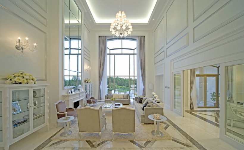 白色欧式风格室内设计图片