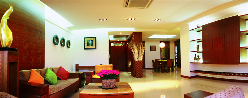 金银岛小高层样板房室内设计图片