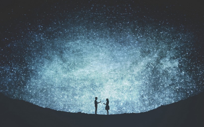 星空之梦创意设计剪影图片