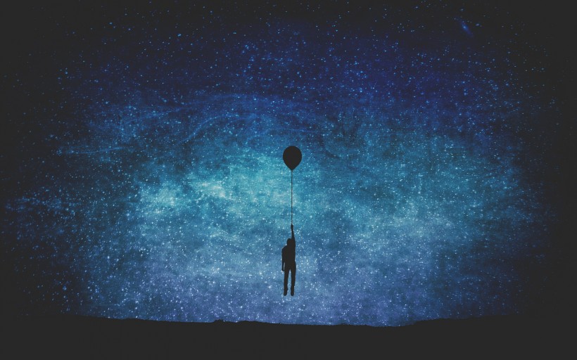 星空之梦创意设计剪影图片