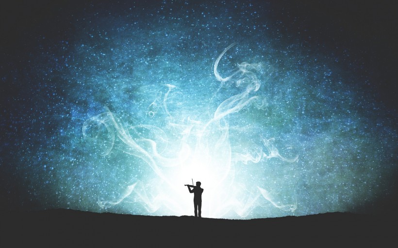 星空之梦创意设计剪影图片