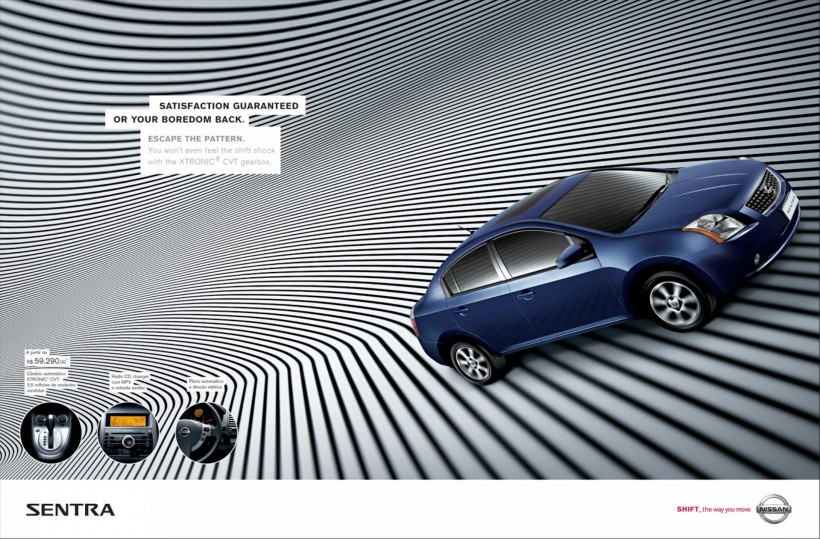 尼桑车海报经典设计图片