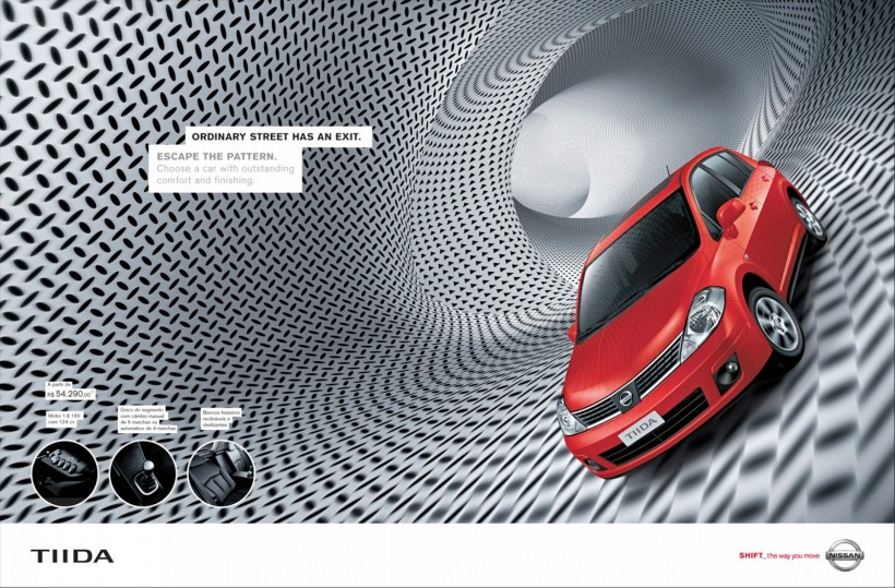 尼桑车海报经典设计图片