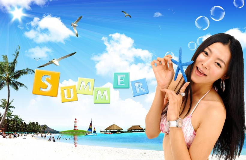 清凉夏天广告图片