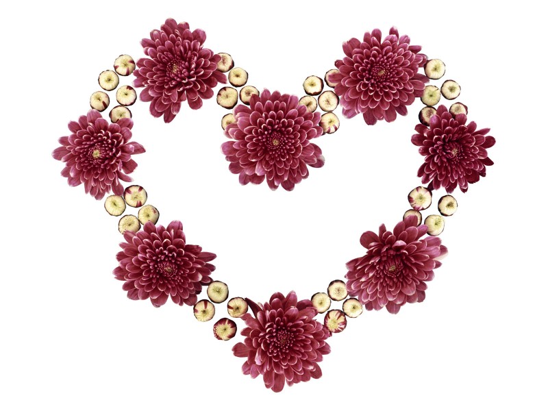 情人节心形花环图片