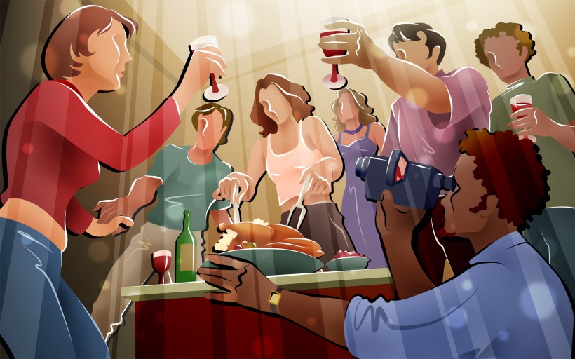 感恩节绘画作品图片