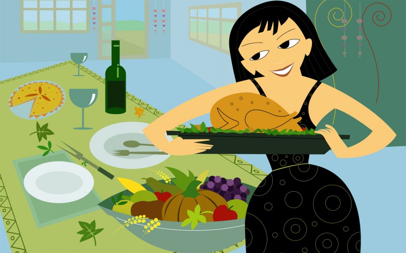 感恩节绘画作品图片