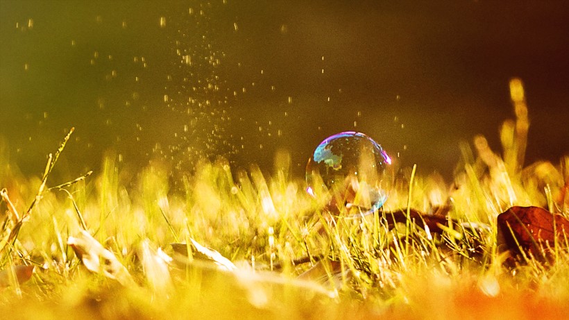 午后唯美梦幻多彩的泡泡背景图片大全