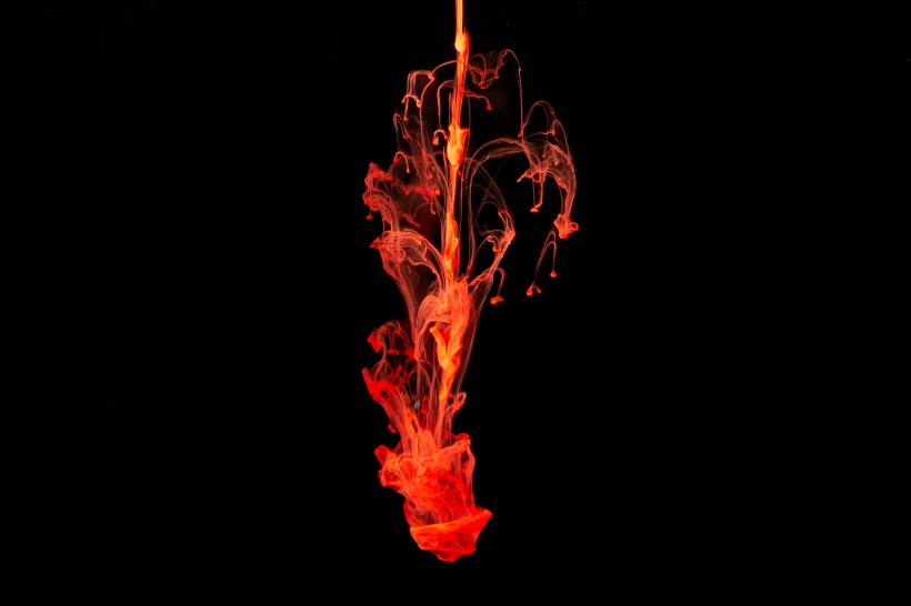 橙色色彩流动背景图片