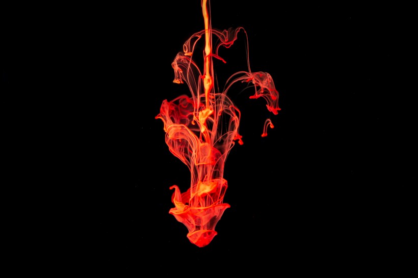 橙色色彩流动背景图片