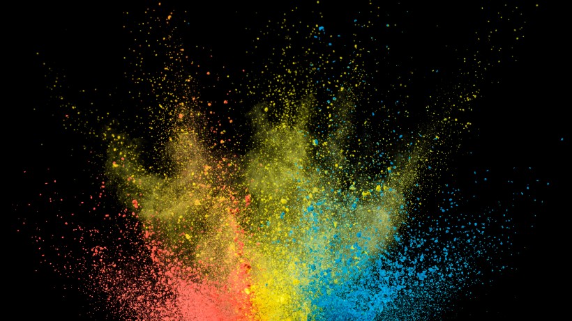 暖色调彩色粉末背景图片大全