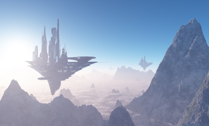 创意科幻城市素材图片