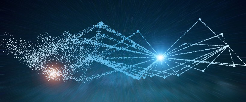 唯美的科技线条背景图片