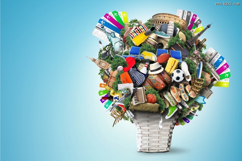 旅游主题元素设计图片大全