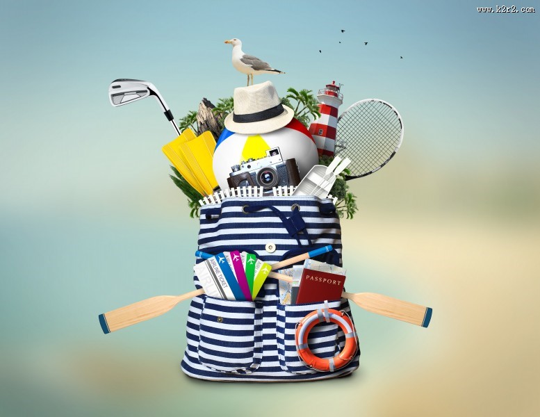 旅游主题元素设计图片大全