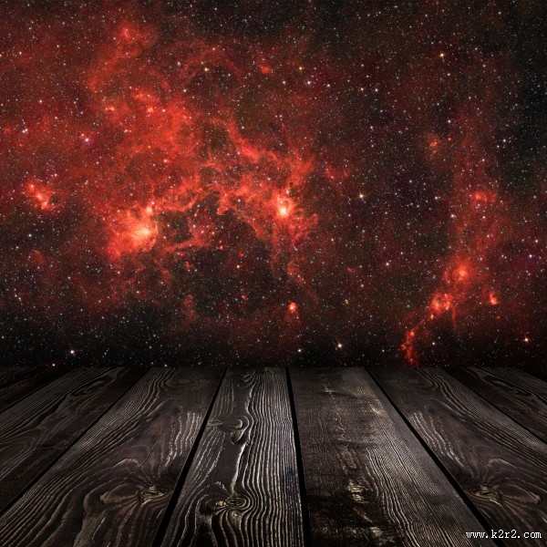 木板星空景色图片