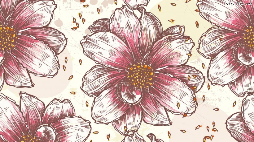 素色花纹背景图片大全