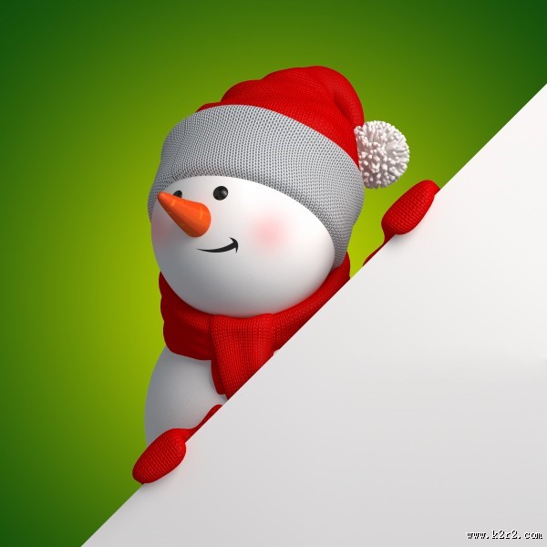 3D圣诞小雪人设计图片
