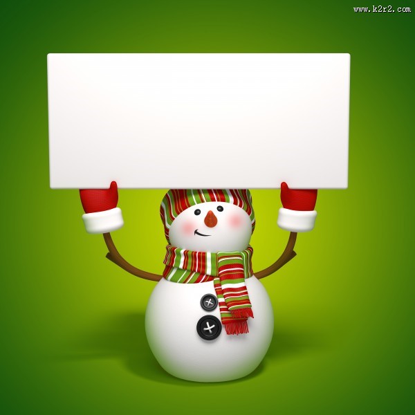 3D圣诞小雪人设计图片