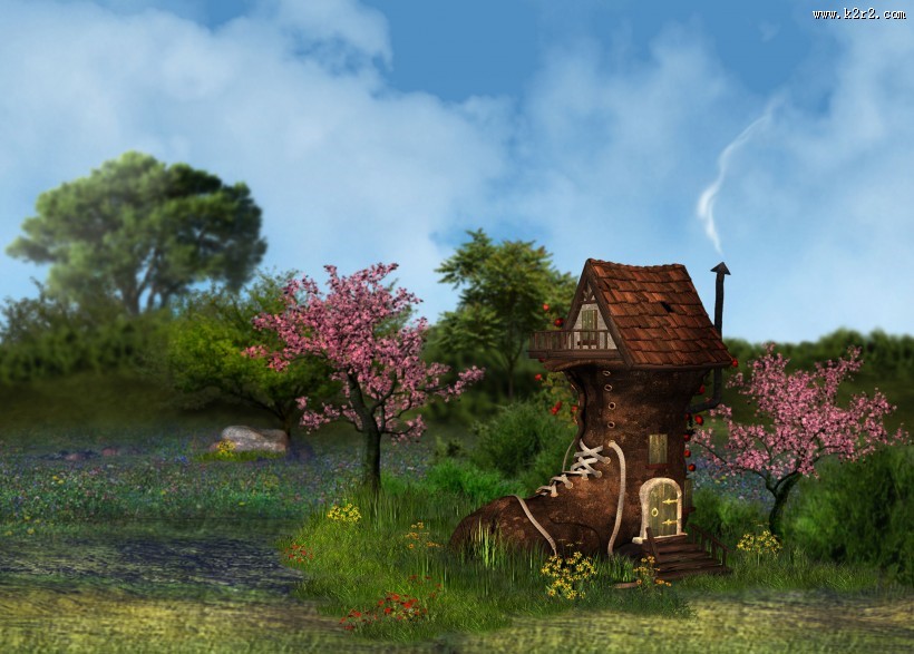 影楼奇幻摄影背景图片