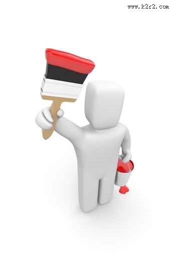 3D小人刷漆图片(500px-1000px)