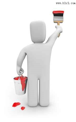 3D小人刷漆图片(500px-1000px)