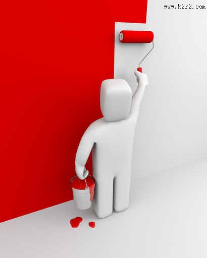 3D小人刷漆图片(500px-1000px)