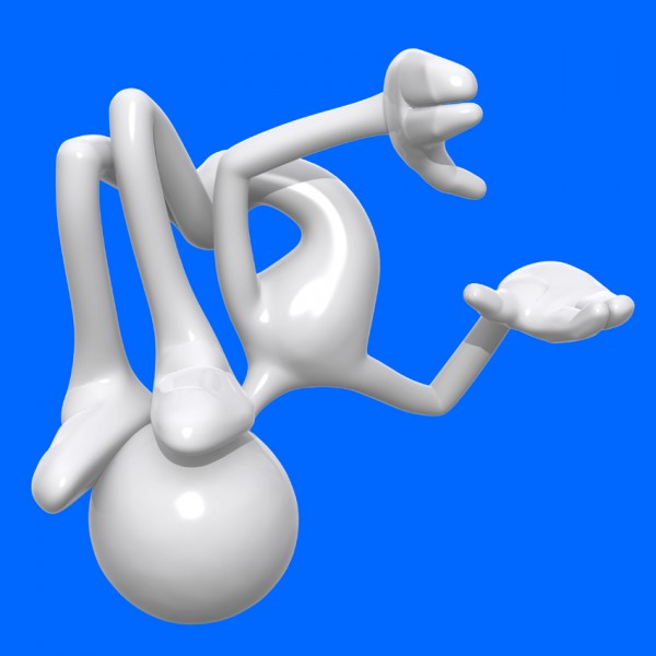 罕见！灰色3D小人（850×850）图片