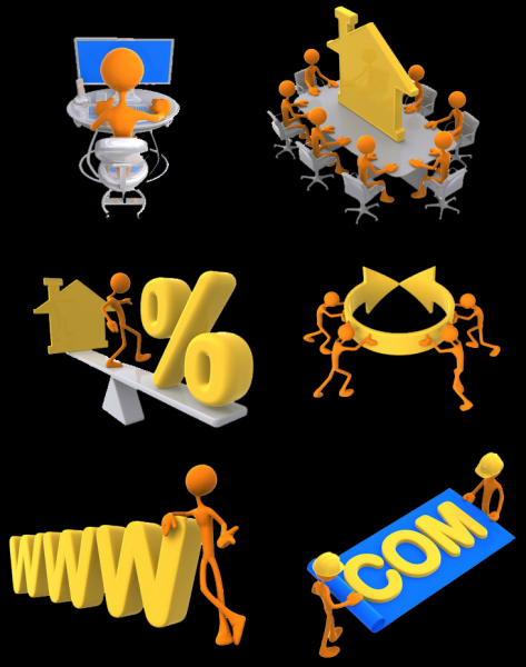 3D橙色小人png图片