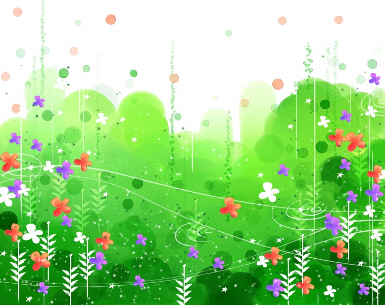 杂志风景插画图片