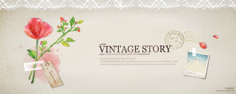 手绘花朵背景插画图片