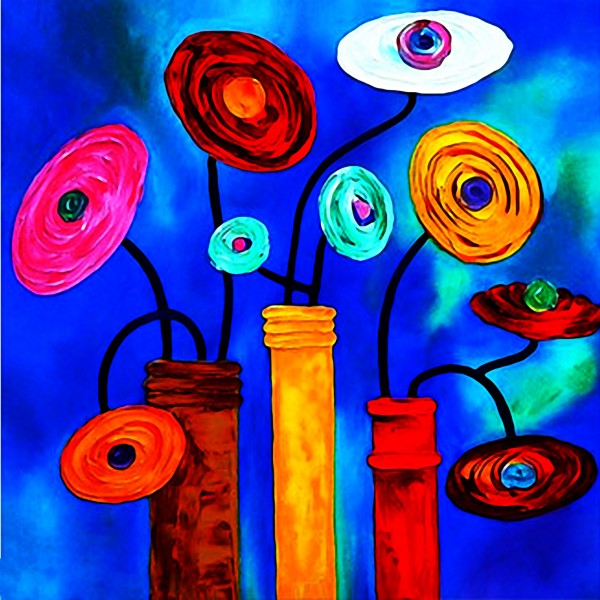 抽象派三联挂画图片大全