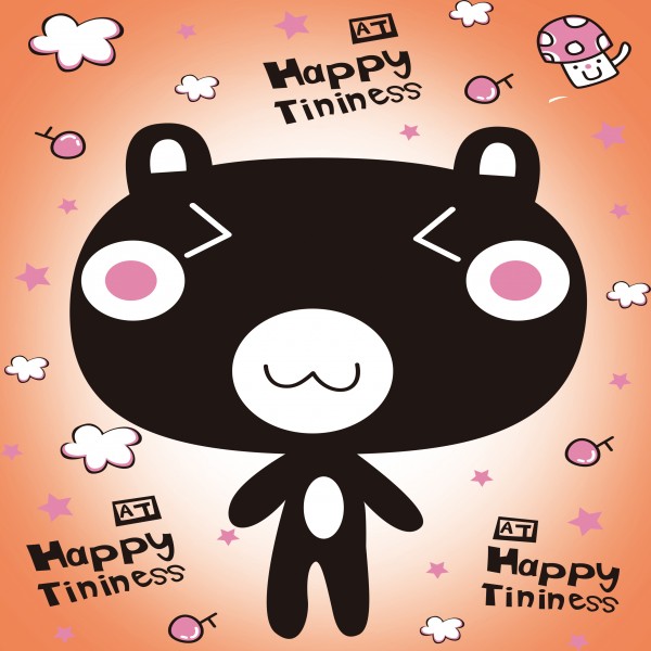 清爽卡通三联画图片