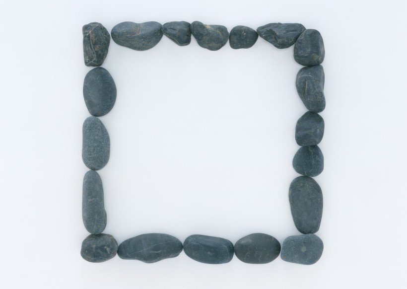 海洋气息贝壳石头边框图片