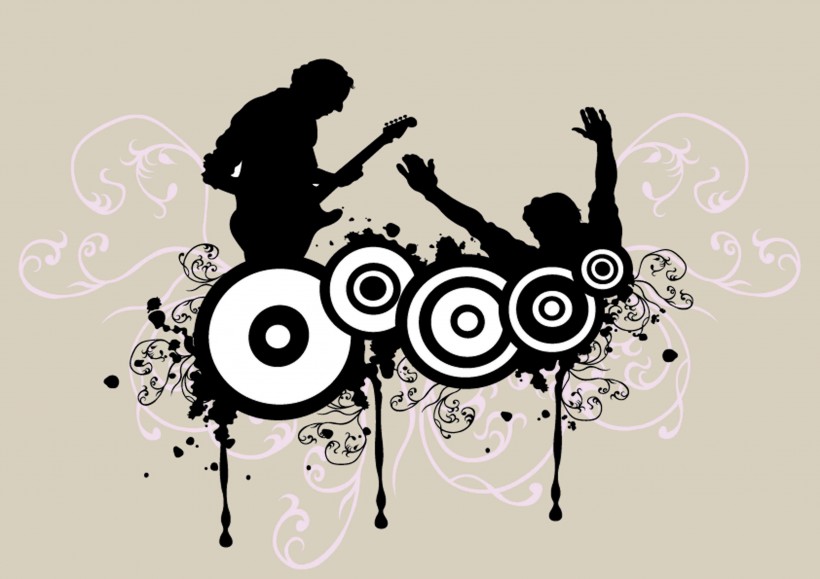 矢量音乐人物剪影图片