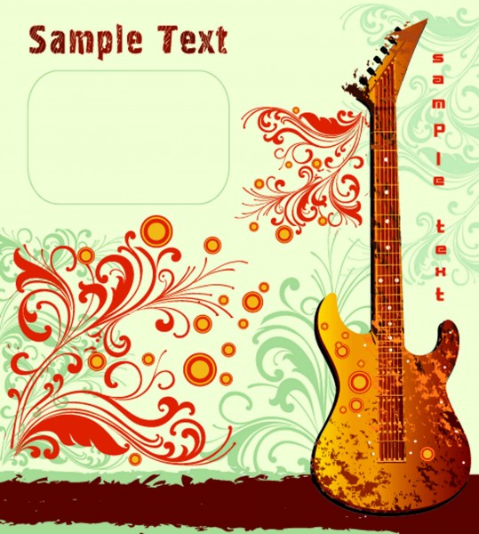 吉他音乐背景图片