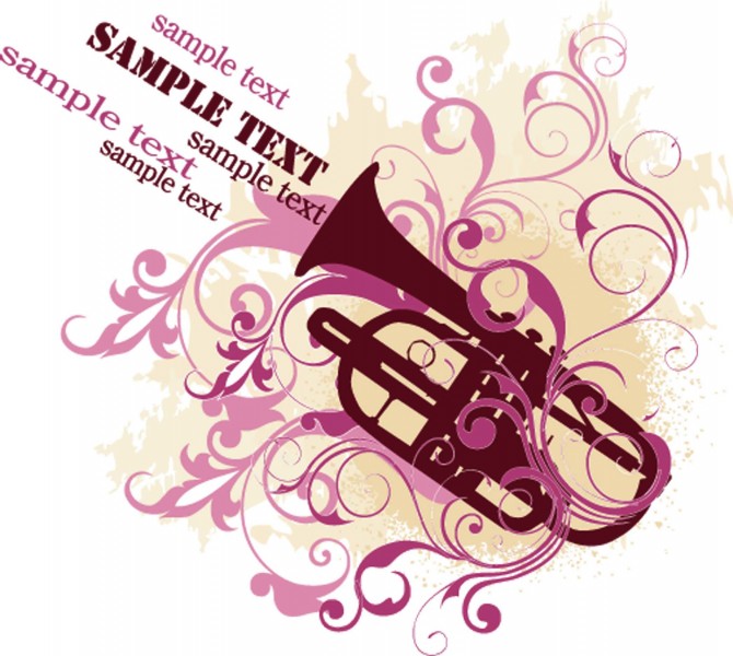 矢量乐器花纹图片大全